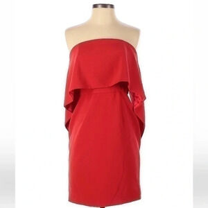 Jay Godfrey | Red Strapless Formal Cocktail Holiday Party Dress Size 4 Small
